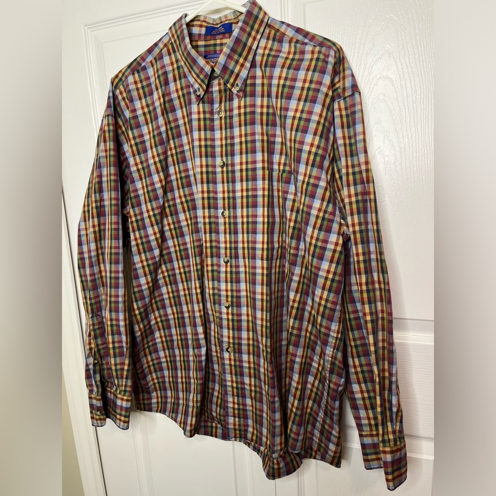 Pendleton Multicolor Plaid Collared Button Down Long Sleeve Men’s Shirt Size XL - Picture 5 of 8